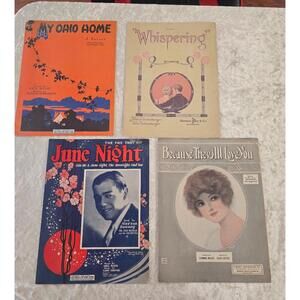 Lot of 4 vintage sheet music booklet
